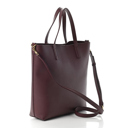 Saint Laurent Calfskin Toy Shopping Tote Dark Red 3 of 8