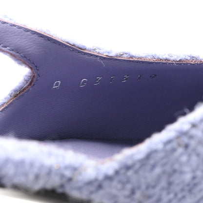 Chanel Tweed Cap Toe CC Slingback Flat 35.5 Lilac Black 9 of 10