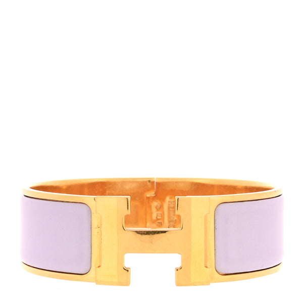 HERMES バングル purple color Hermes Enamel Wide Clic Clac H Bracelet GM Parme 1911870