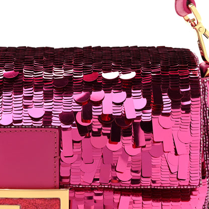 Fendi Sequin Paillettes Vitello Grace Sex and the City Baguette Ciclamino Pilar 8 of 10