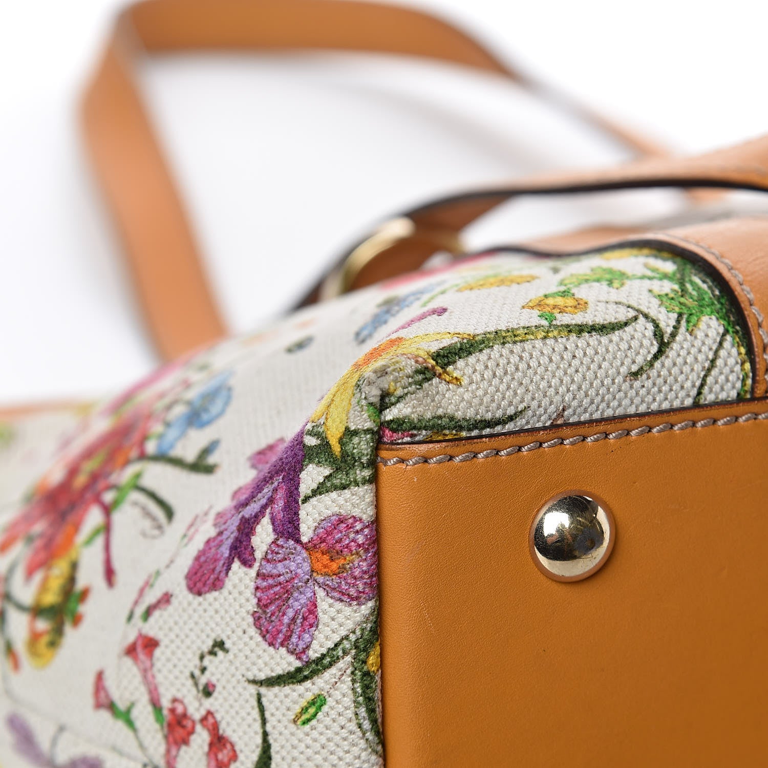 Gucci Canvas Floral Flora Medium Abbey Tote Yellow 15 of 16