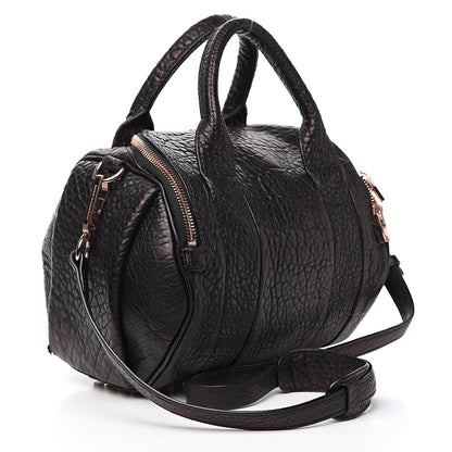 Alexander Wang Pebbled Lambskin Rockie Black Rose Gold Hardware 2 of 16