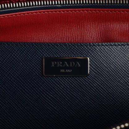 Prada Saffiano Cuir Twin Tote Baltico 6 of 8