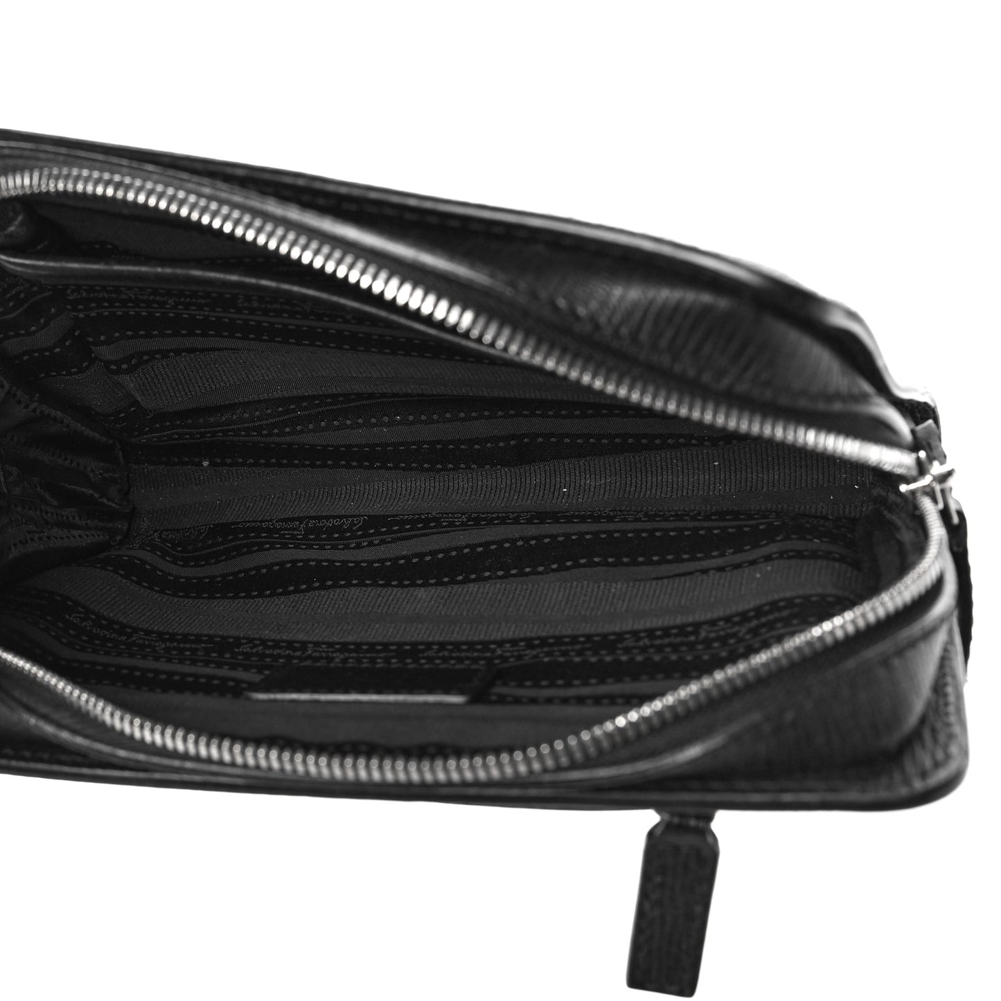 Calfskin Wristlet Clutch Black
