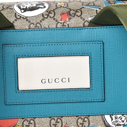 Gucci GG Supreme Monogram Space Cats Childrens Backpack Blue 11 of 13