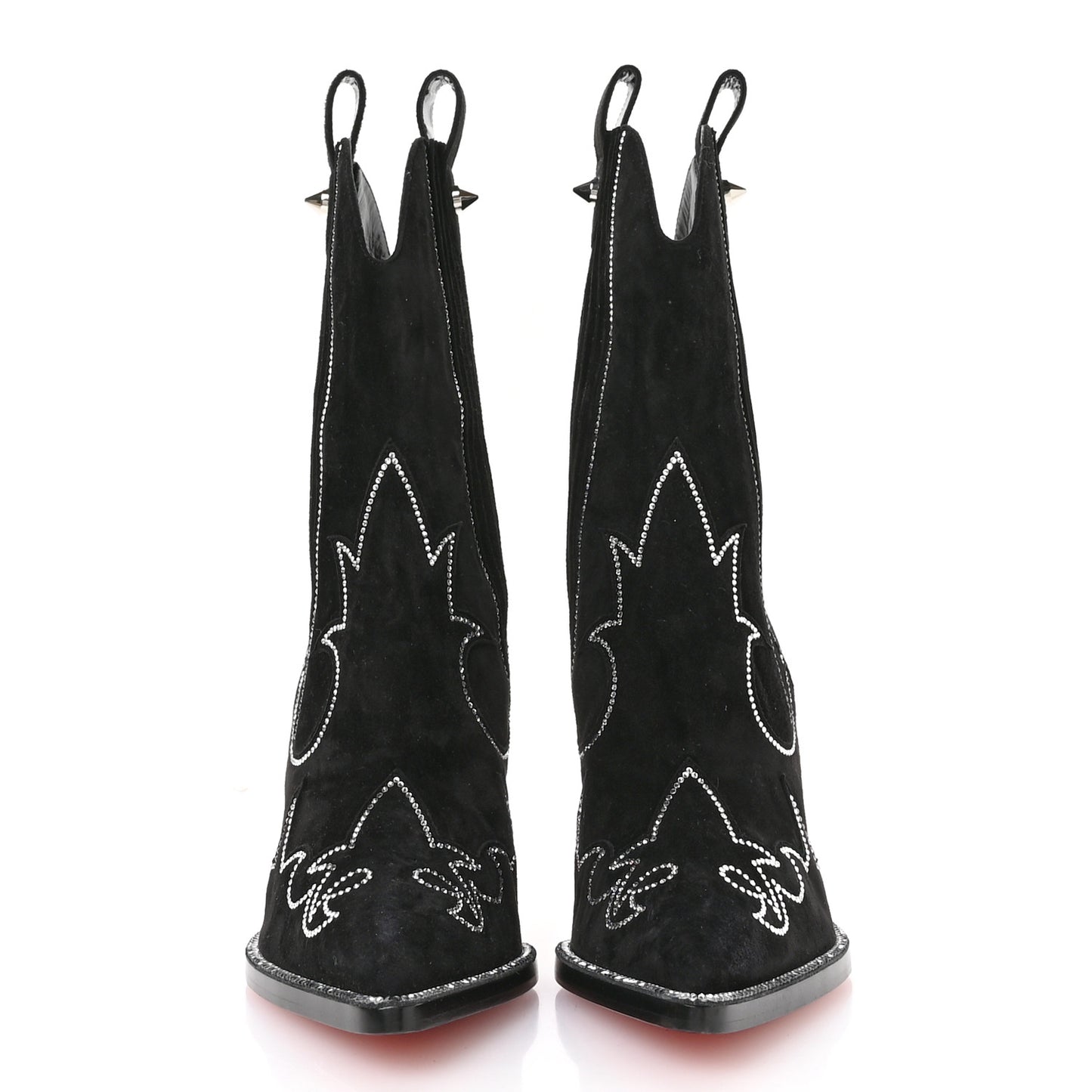 Suede Crystal Santigag Strass 85 Ankle Boots 36.5 Black