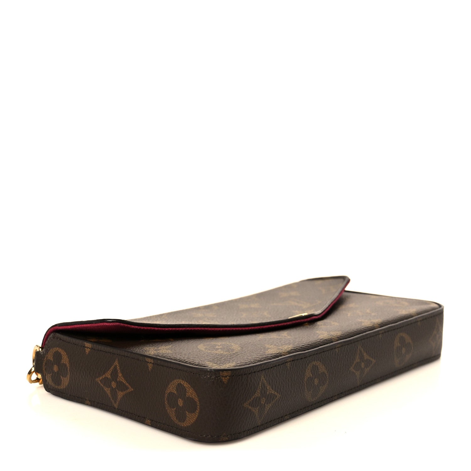 Louis Vuitton Monogram Pochette Felicie Chain Wallet Fuchsia 6 of 17