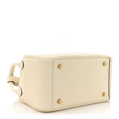 Hermes Taurillon Clemence Mini Lindy 20 So Cream 4 of 11