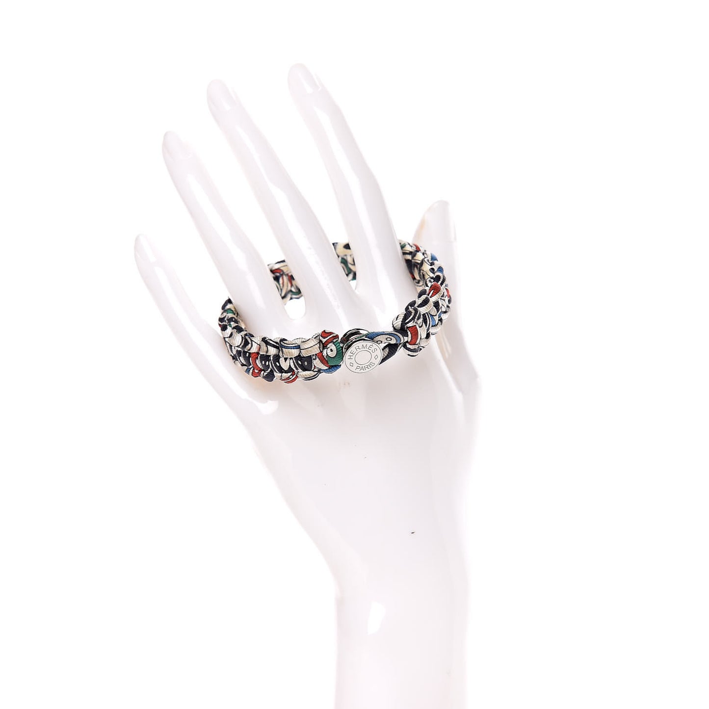 Silk Twill Kid Bracelet White Multicolor