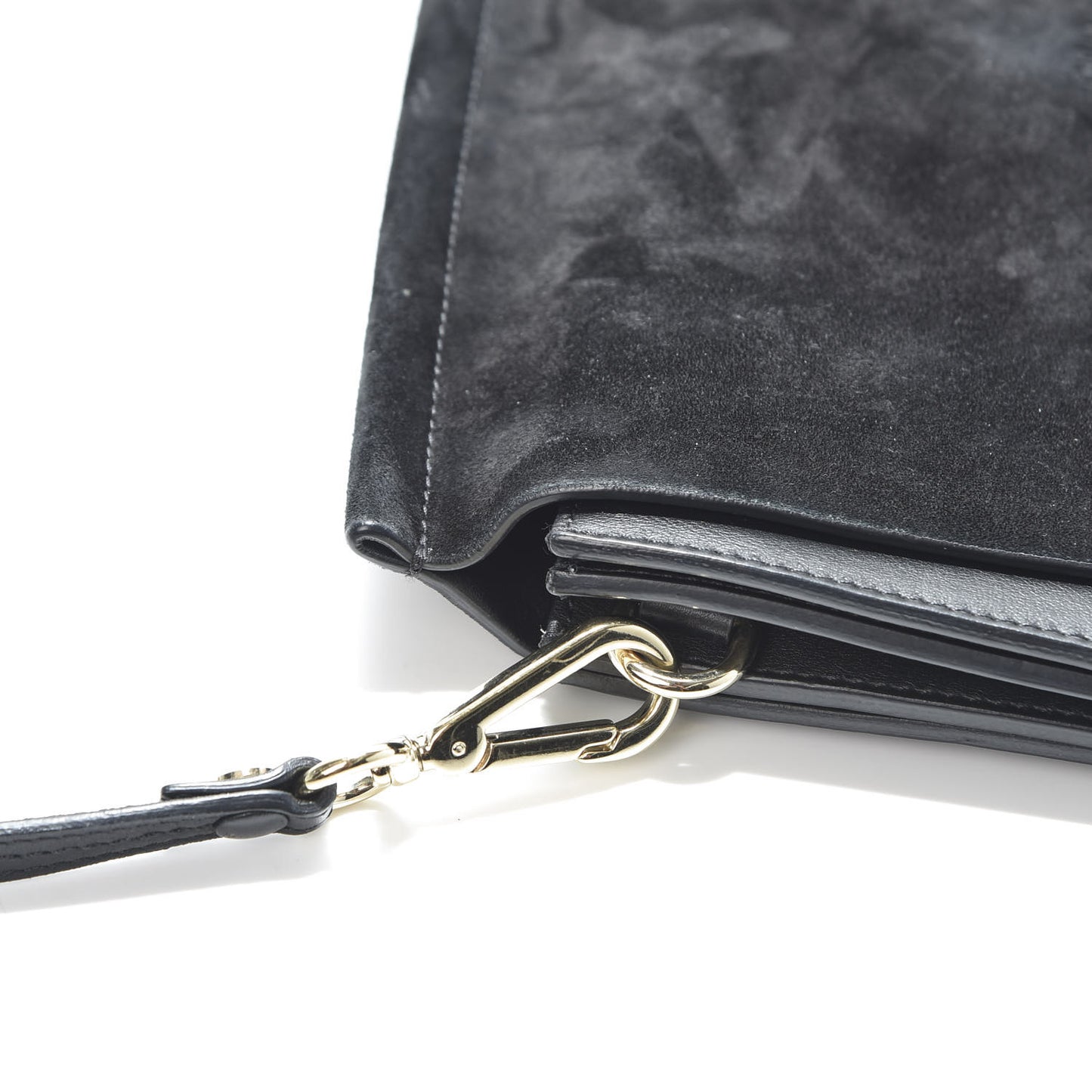 Suede Calfskin Medium Faye Shoulder Bag Black