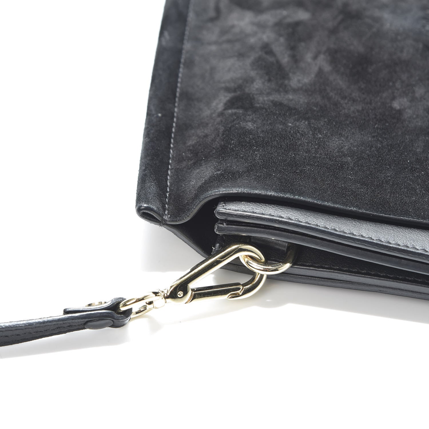 Chloe Suede Calfskin Medium Faye Shoulder Bag Black 16 of 18