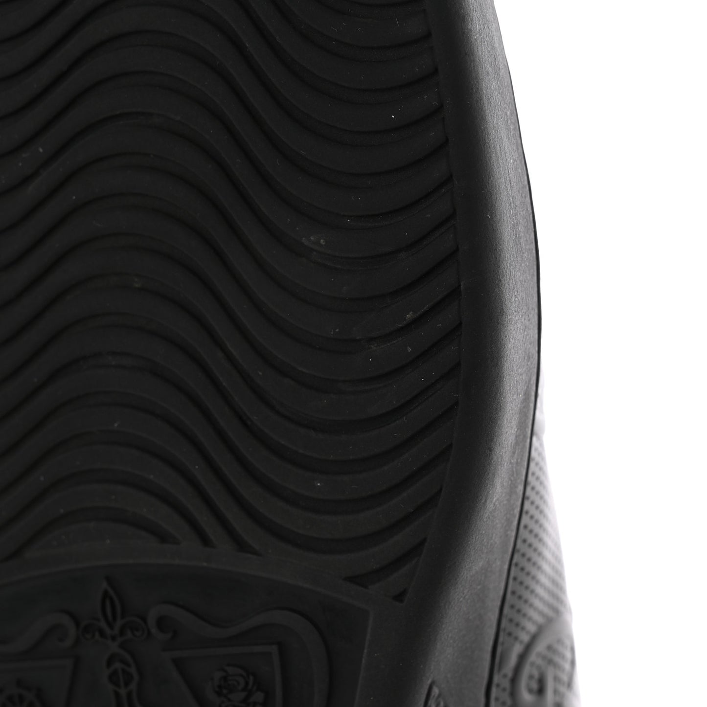 Calfskin GG Tennis Embossed Mens Ace Sneakers 10 Black