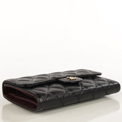 Chanel Caviar Quilted Large Flap Wallet Black 5 of 10