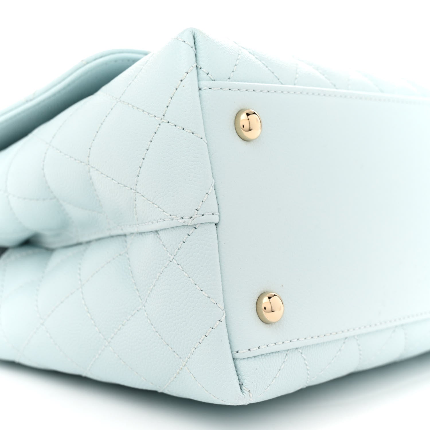 Chanel Caviar Quilted Small Coco Handle Flap Light Blue 9 of 12