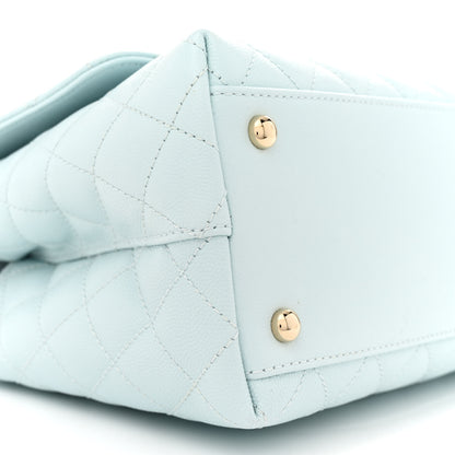 Chanel Caviar Quilted Small Coco Handle Flap Light Blue 9 of 12