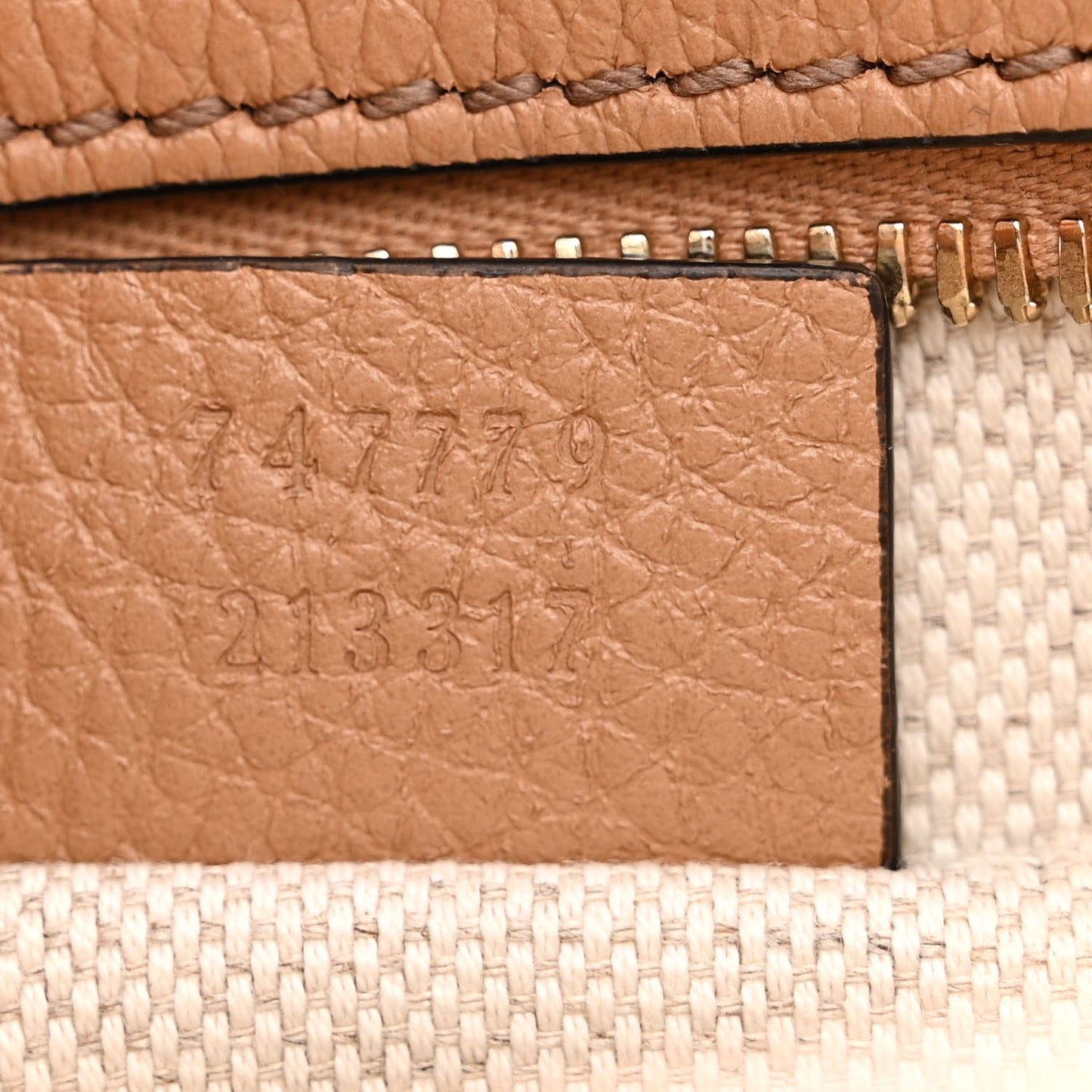 Pebbled Calfskin Oval Soho Shoulder Bag Beige Camelia