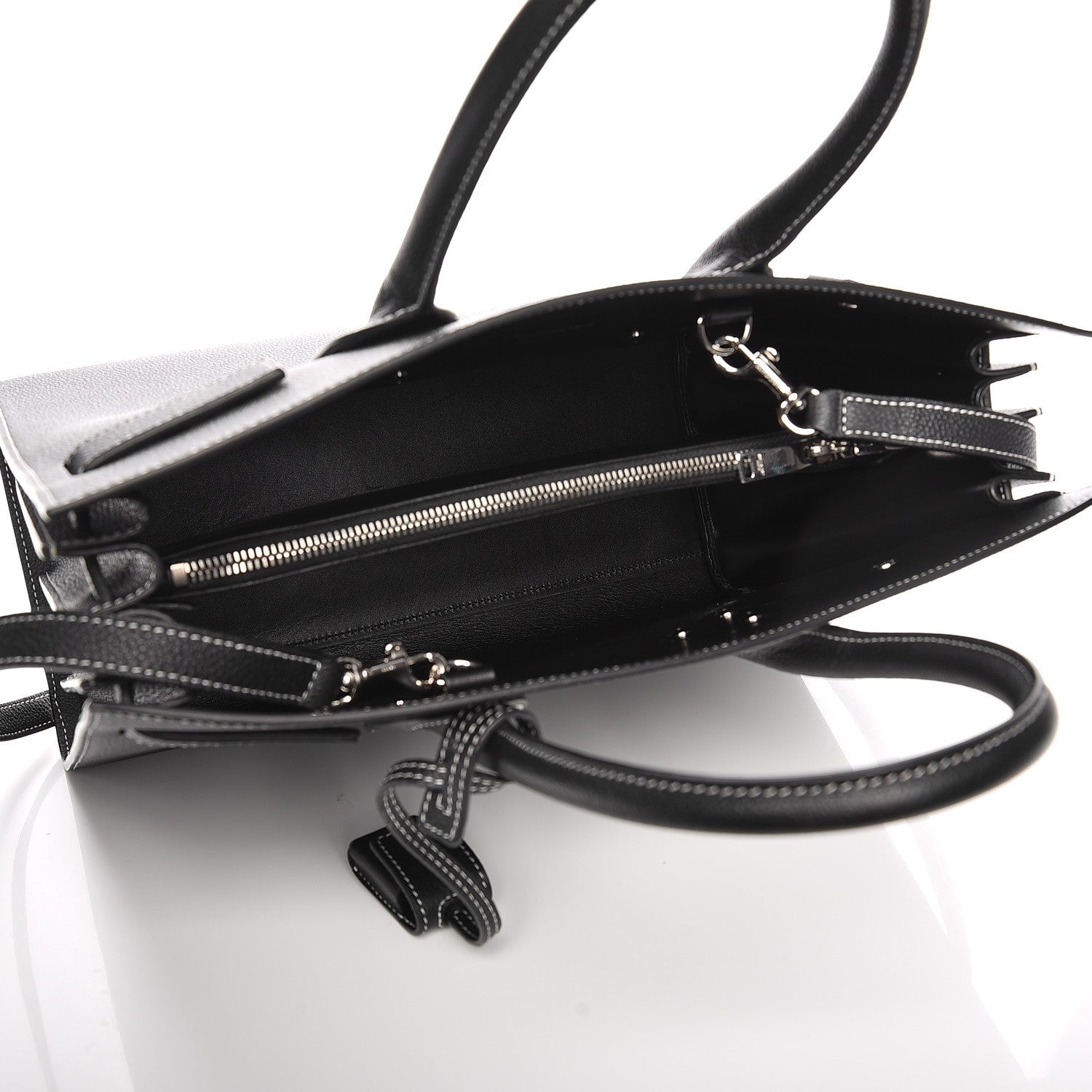 Saint Laurent Grained Calfskin Small Sac De Jour Black 6 of 11