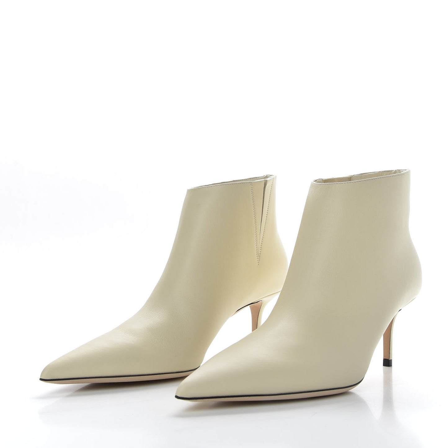 Smooth Calfskin Marinda 65 Ankle Booties 38 Linen