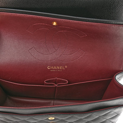 Chanel Caviar Quilted Jumbo Double Flap Black 5 of 11