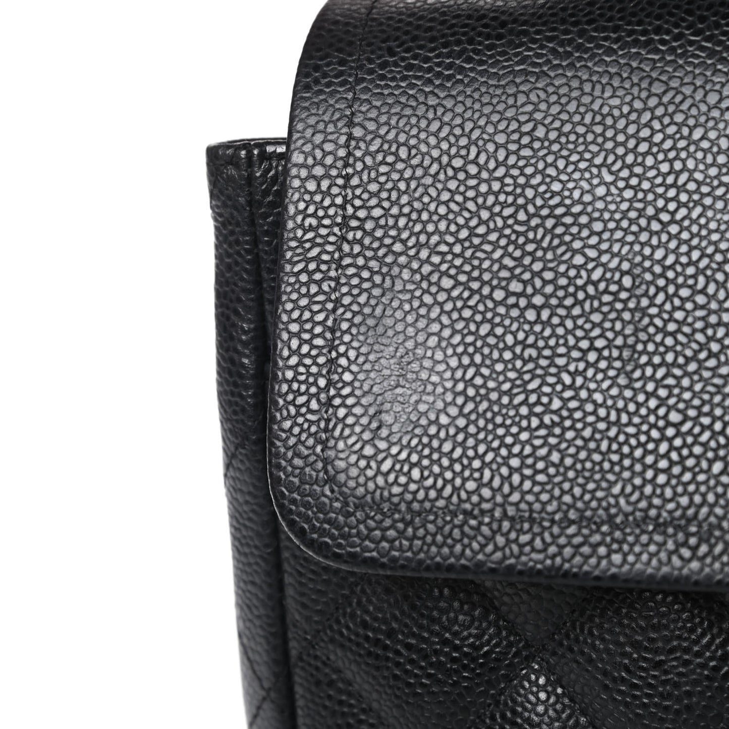 Caviar Quilted Maxi Double Flap Black