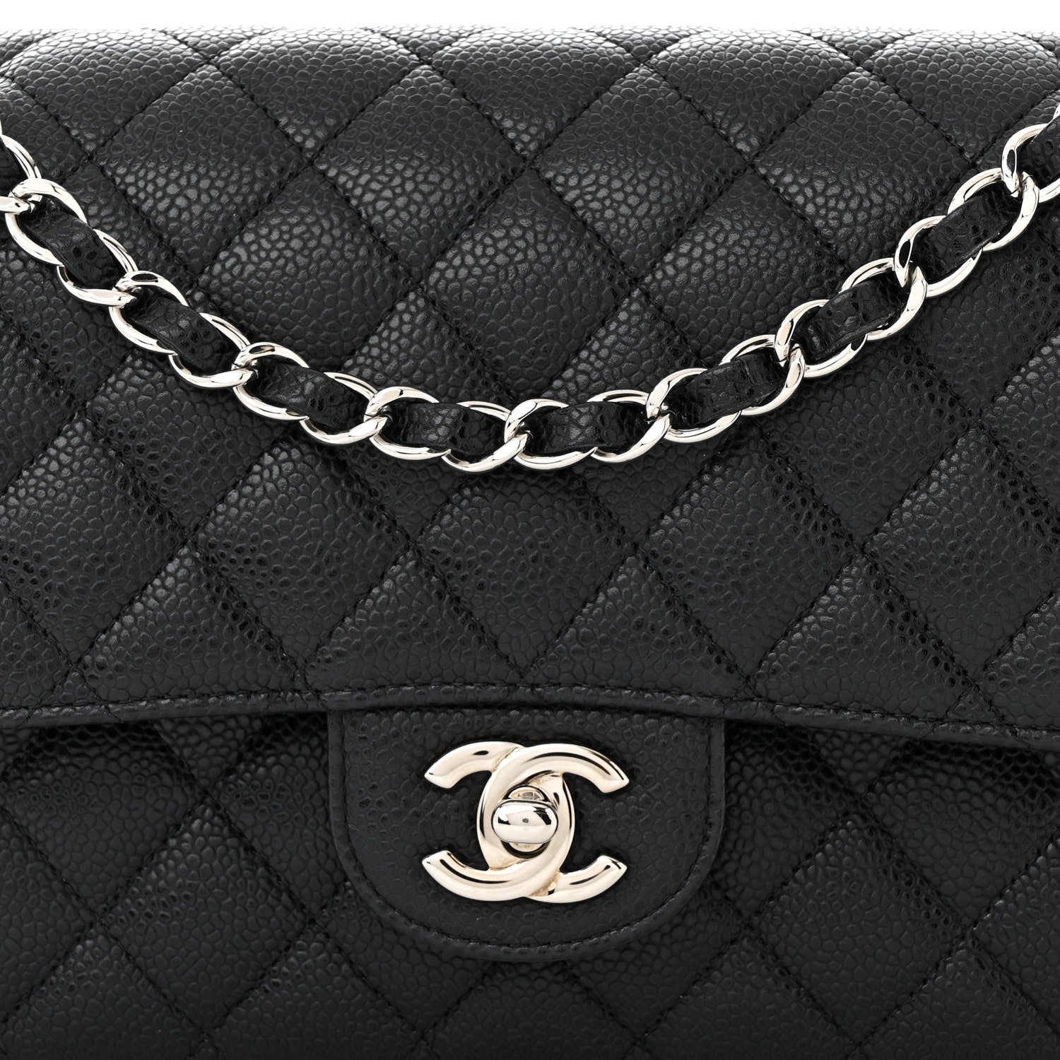 Chanel Caviar Quilted Medium Double Flap Black 8 of 10
