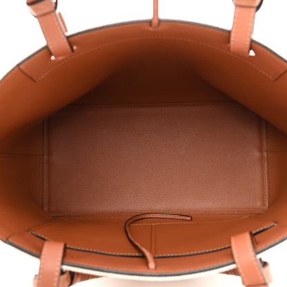 Loewe Canvas Calfskin Small Anagram Tote Ecru Tan 5 of 9