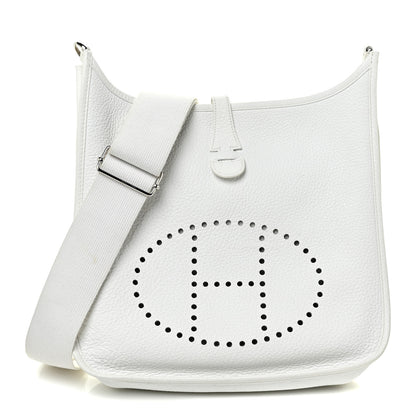 Hermes Taurillon Clemence Evelyne III PM White 1 of 13