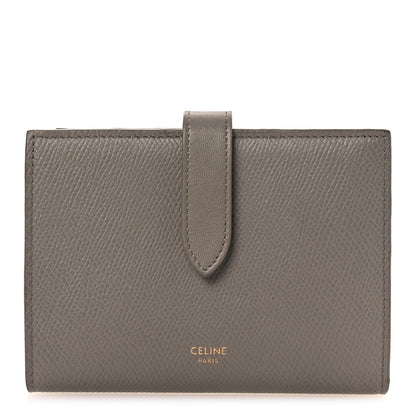 Celine Grained Calfskin Medium Multifunction Strap Wallet Pebble 1 of 11