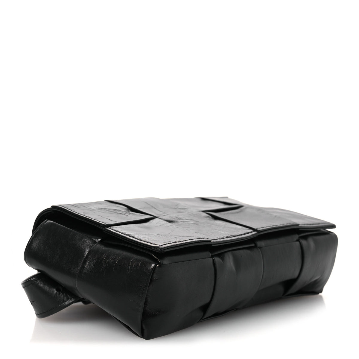 Bottega Veneta Paper Calfskin Maxi Intreccio The Belt Cassette Bag Black 4 of 12