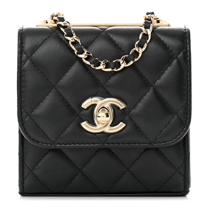 Chanel Lambskin Quilted Mini Trendy CC Chain Wallet Black 1 of 11