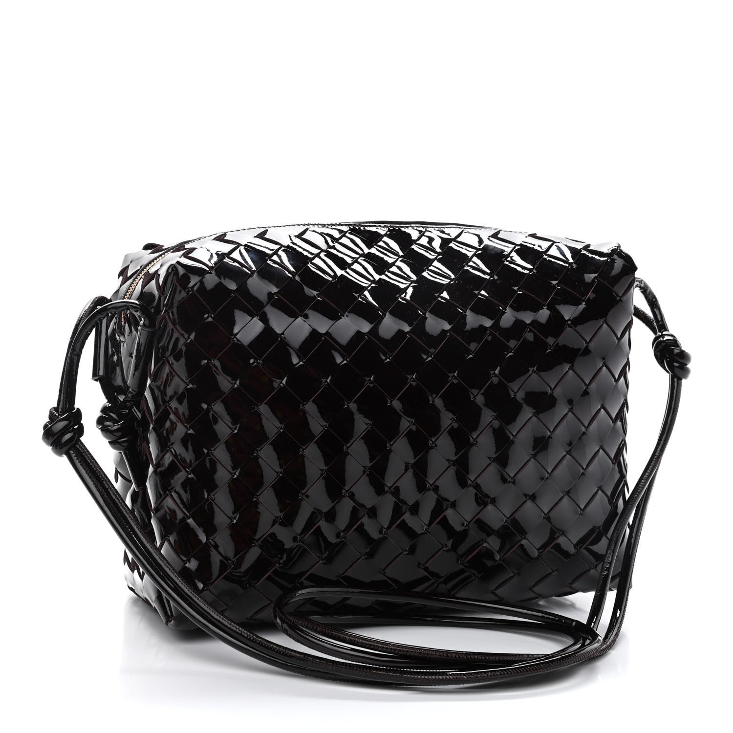 Bottega Veneta Polished Intrecciato Small Knot Loop Camera Bag Burgundy 3 of 8