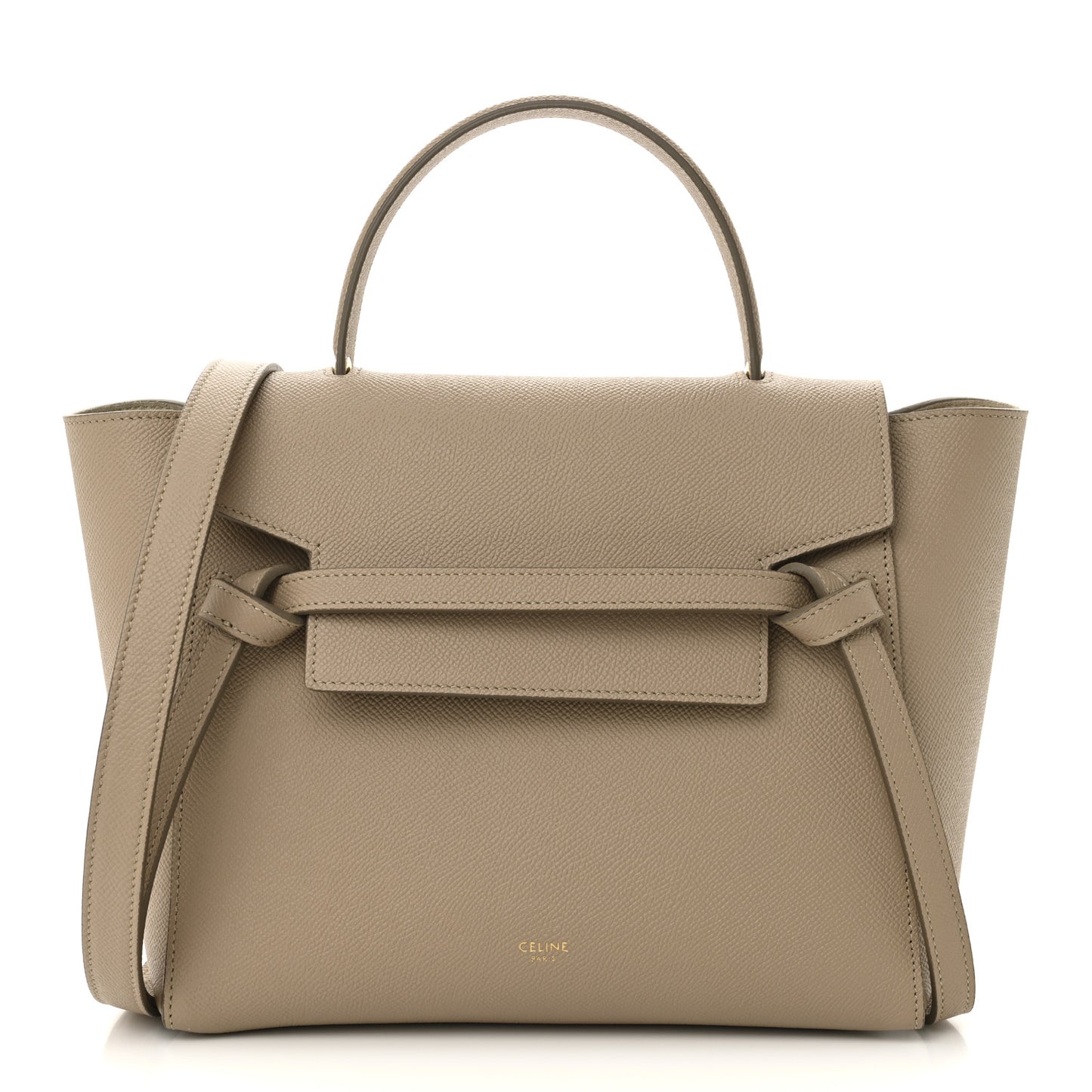 Grained Calfskin Micro Belt Bag Light Taupe