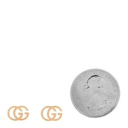 Gucci 18K Rose Gold GG Tissue Stud Earrings 2 of 5