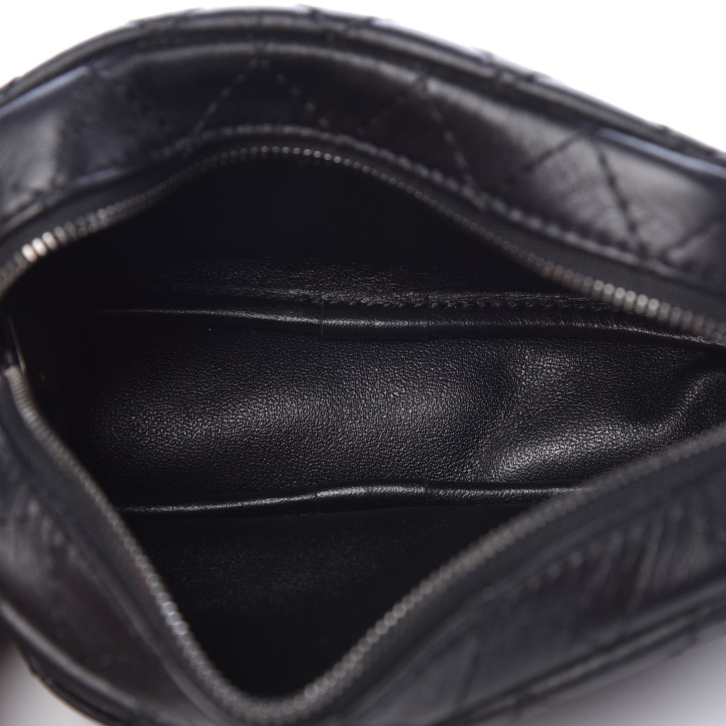 Aged Calfskin Quilted Mini Reissue Camera Case Black