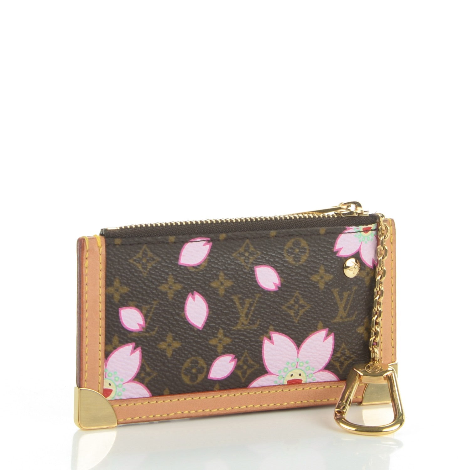 Louis Vuitton Monogram Cherry Blossom Key Pouch Brown 3 of 6