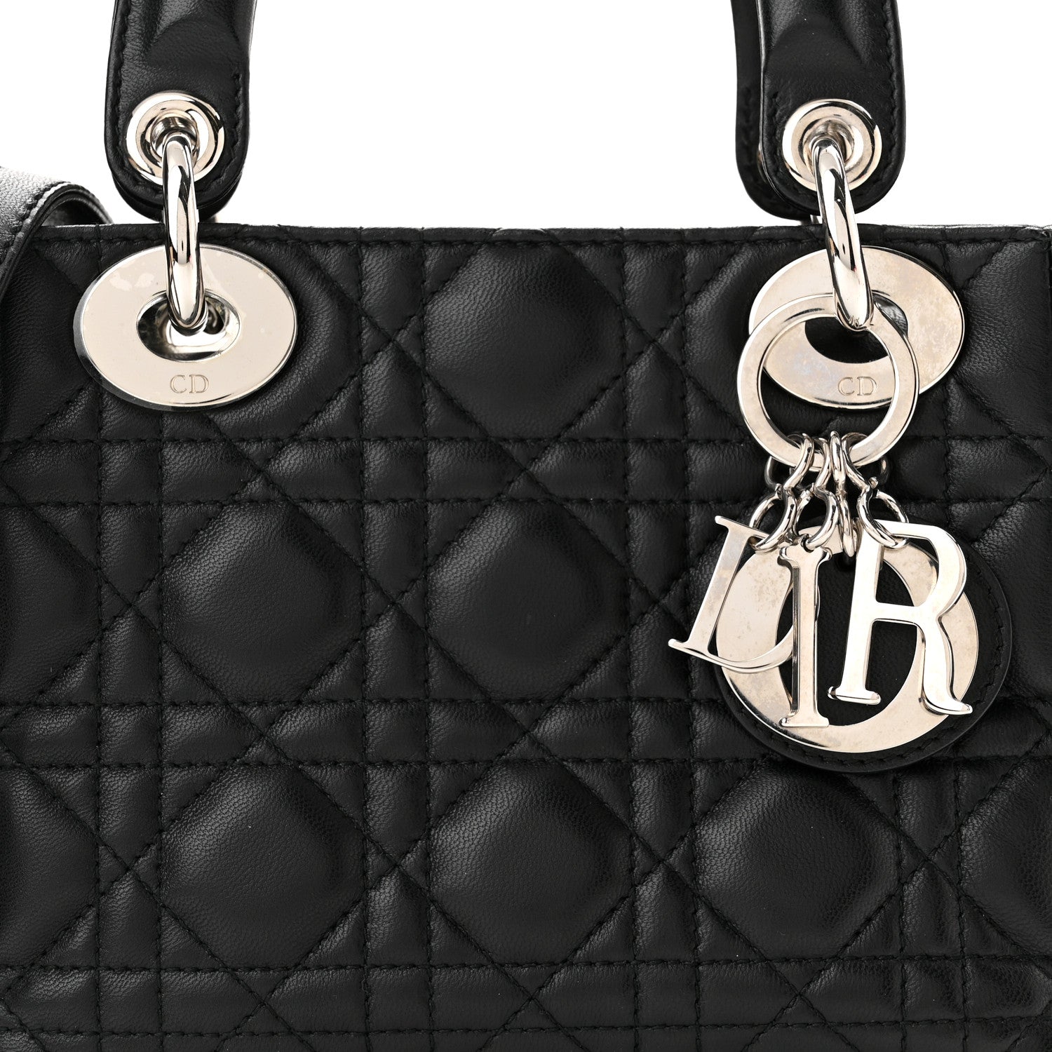 Christian Dior Lambskin Cannage Mini Lady Dior Black 8 of 11
