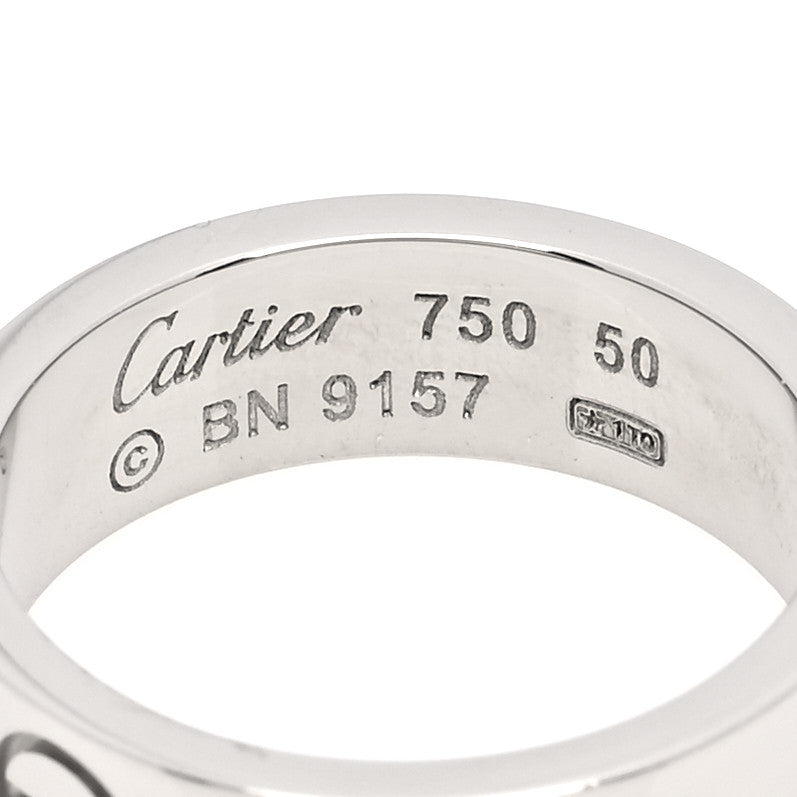 18K White Gold 5.5mm LOVE Ring 50 5.25