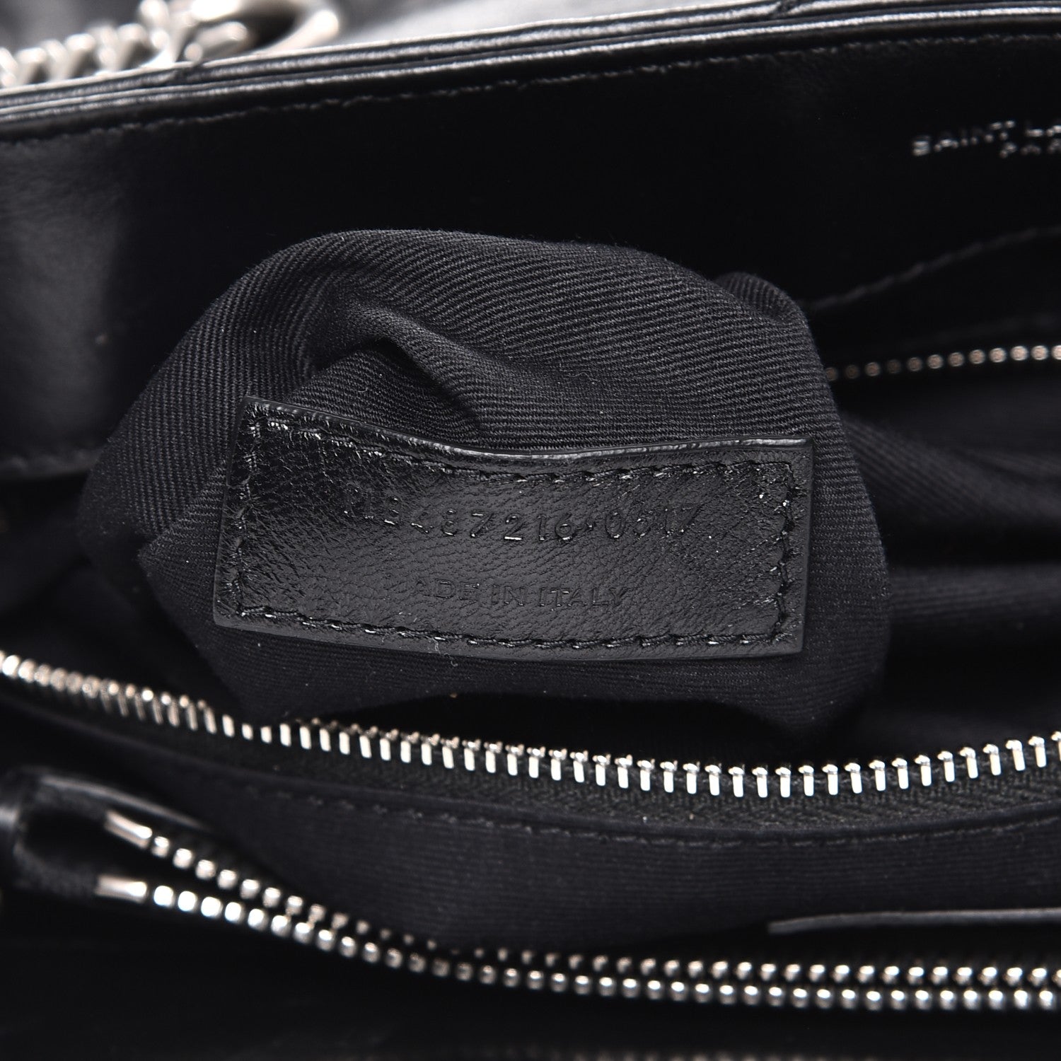 Saint Laurent Calfskin Y Quilted Monogram Medium Loulou Chain Satchel Black 7 of 9