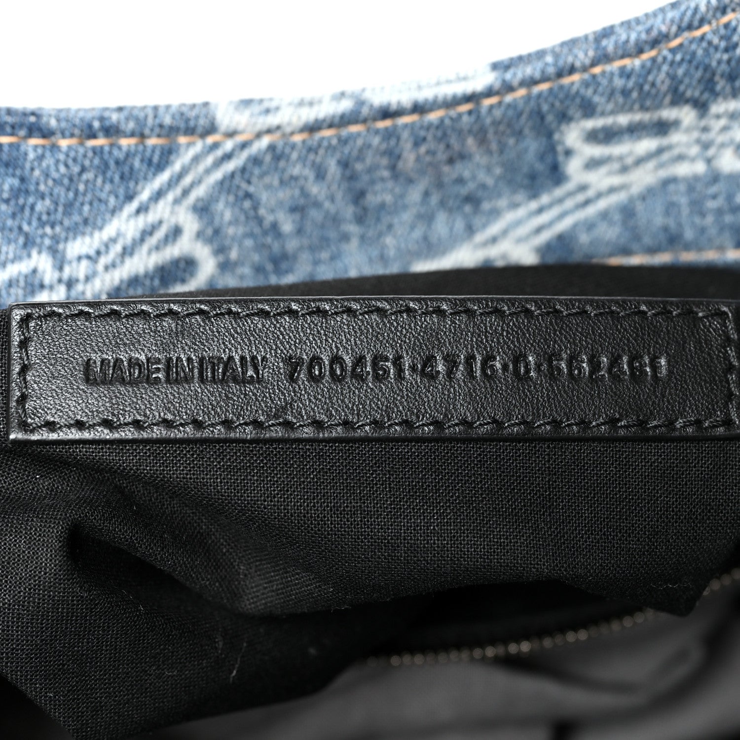 Balenciaga Denim BB Monogram Neo Cagole City Handbag Blue 7 of 10