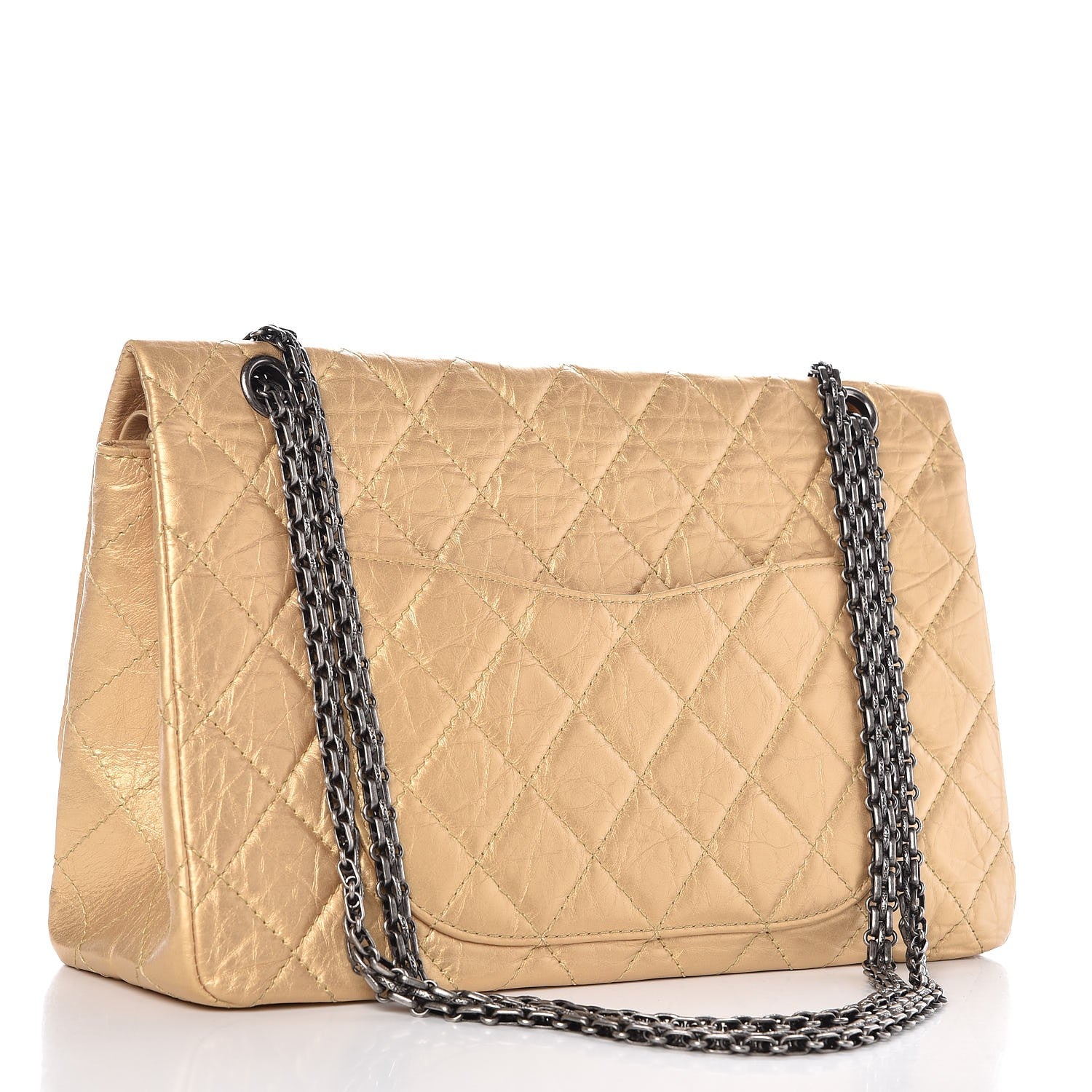 Chanel Aged Calfskin Quilted 2.55 Reissue 227 Flap Gold 5 of 10