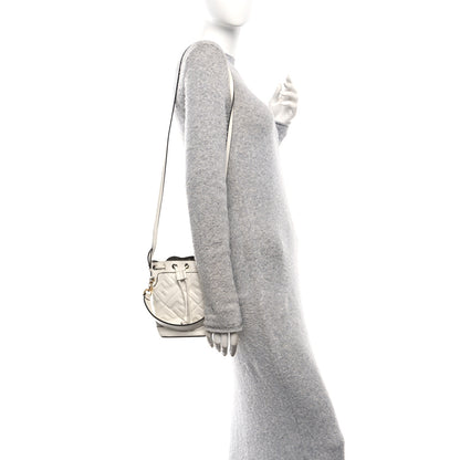 Fendi Vitello Liberty F is Fendi FF 1974 Embossed Mini Mon Tresor Bucket Bag White 2 of 10