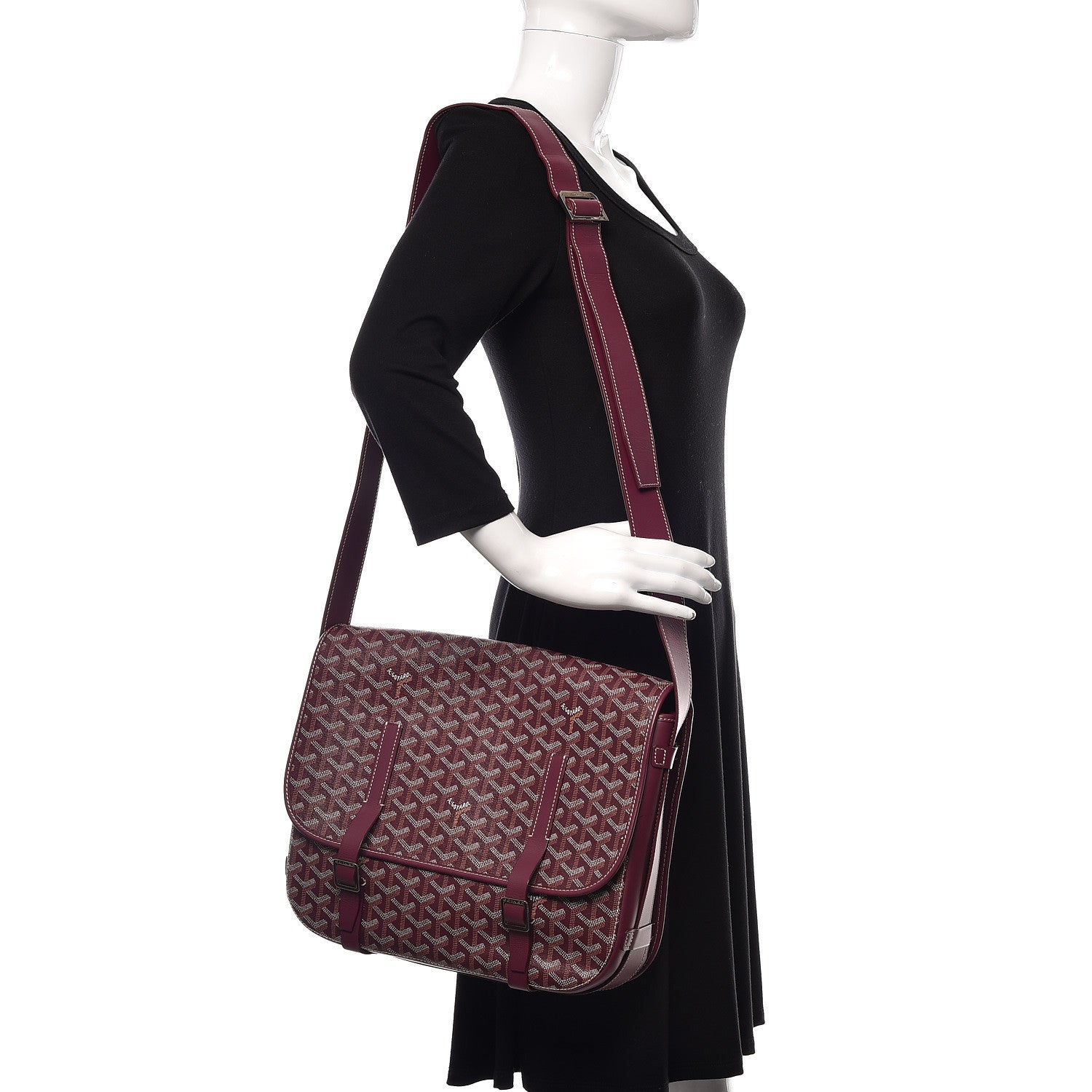 Goyard Goyardine Belvedere GM Messenger Bag Bordeaux 2 of 9