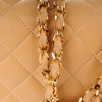 Chanel Lambskin Quilted Medium Double Flap Beige 13 of 13