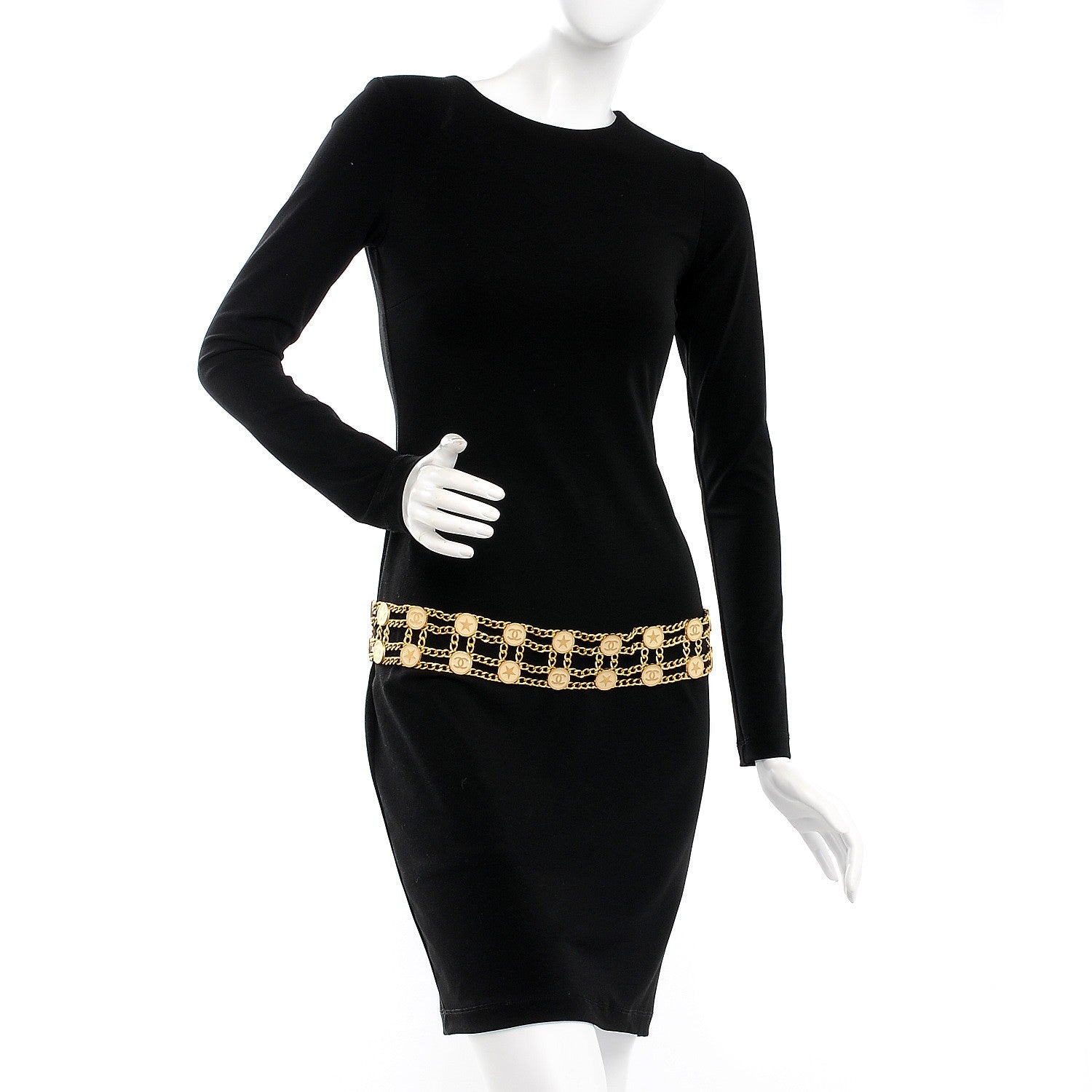 Chanel Chain Wide CC Star Medallion Belt Gold 2 of 8