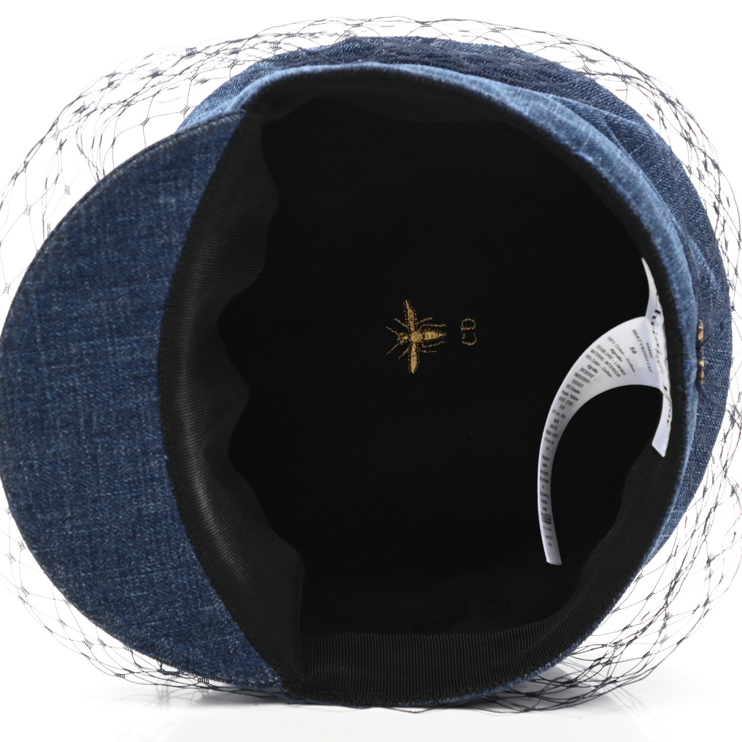 Christian Dior Denim Arty Veil Cap 58 Blue 7 of 10