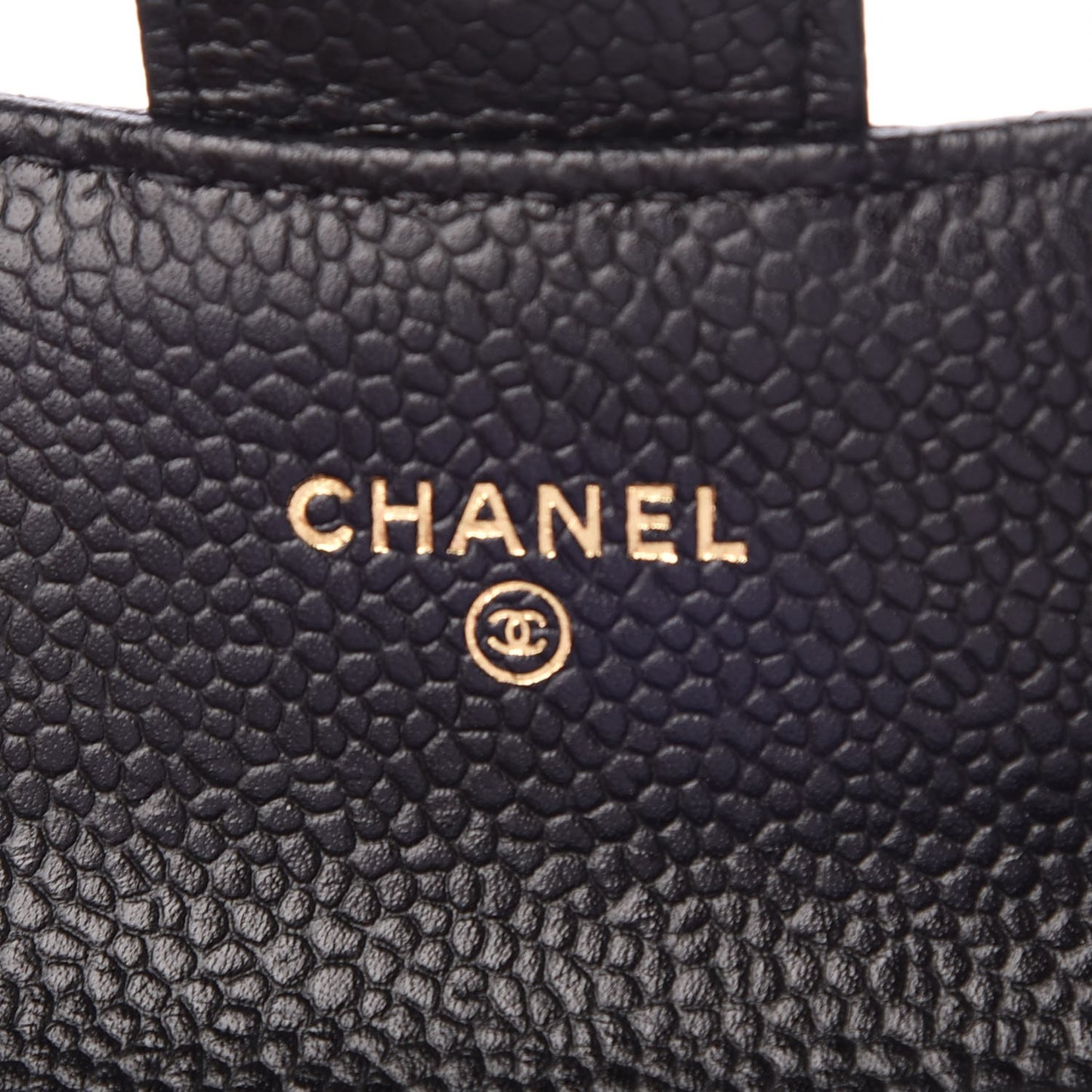 Caviar Quilted Flap Card Holder Black