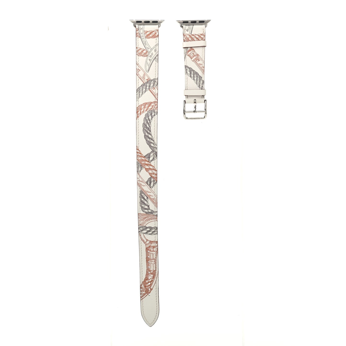 Swift Della Cavalleria Print 40mm Apple Double Tour Watch Strap White