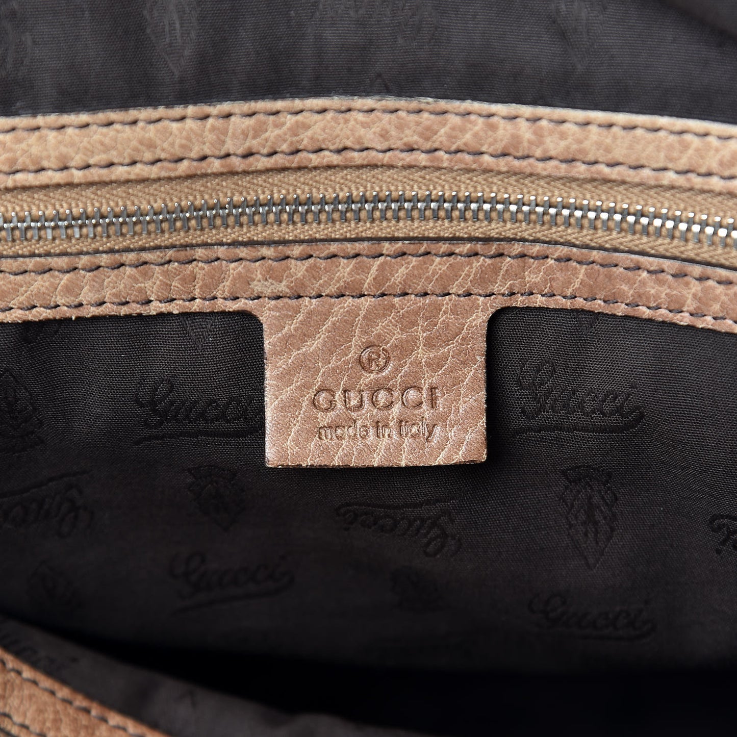 Calfskin Medium Bamboo Bar Tote Bag Brown