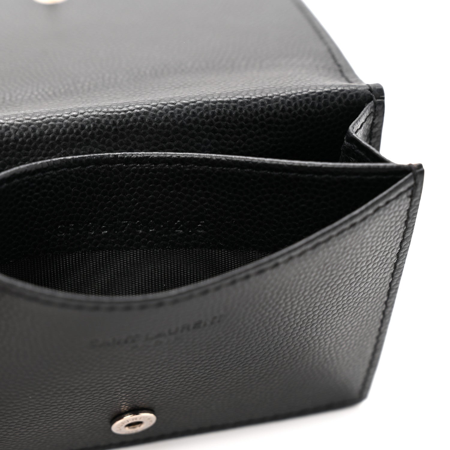 Saint Laurent Grain De Poudre Business Card Case Black 1786819