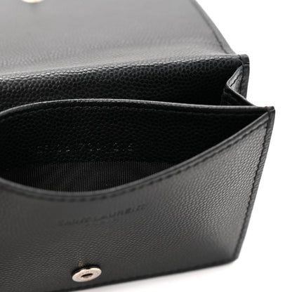 Saint Laurent Grain De Poudre Business Card Case Black 8 of 9